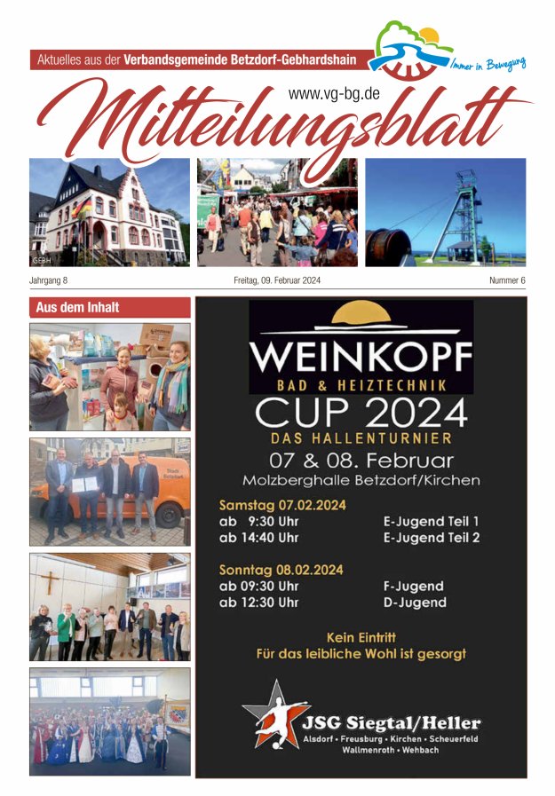 Aktuelles aus der VG Betzdorf-Gebhardshain Ausgabe Gebhardshain Titelblatt 06/2024
