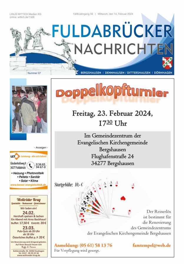 Fuldabrücker Nachrichten Titelblatt 07/2024