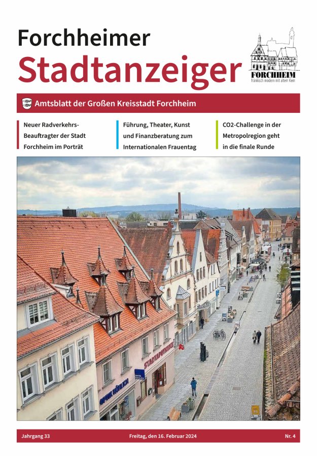 Forchheimer Stadtanzeiger Titelblatt 04/2024