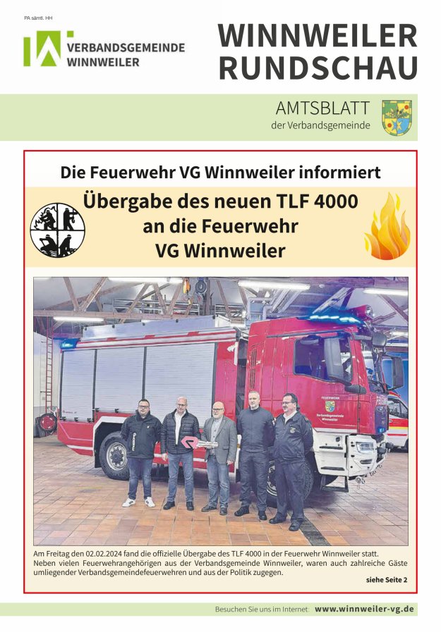 Winnweiler Rundschau Titelblatt 07/2024