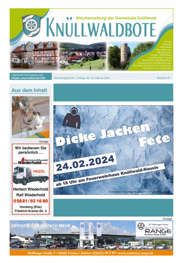 Knüllwaldbote Titelblatt 07/2024