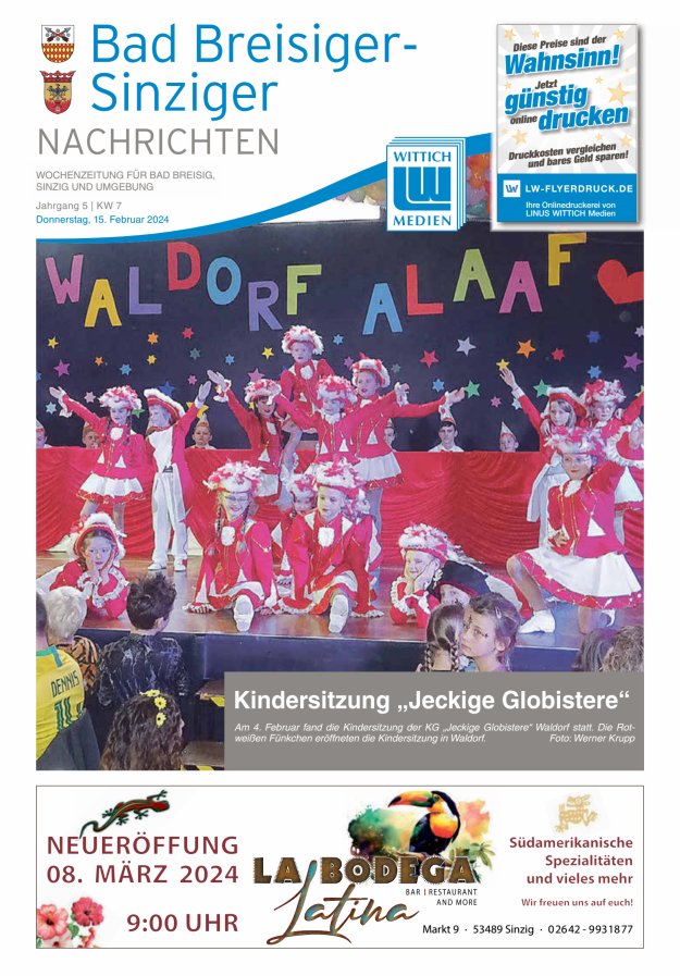 Bad Breisiger-Sinziger Nachrichten Titelblatt 07/2024
