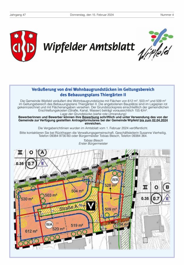 Wipfelder Amtsblatt Titelblatt 04/2024