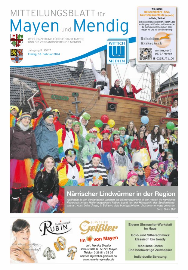 Mitteilungsblatt für Mayen und Mendig Titelblatt 07/2024