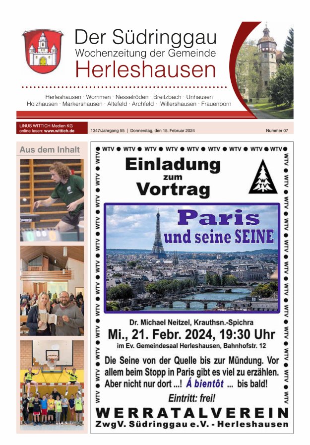 Der Südringgau Titelblatt 07/2024