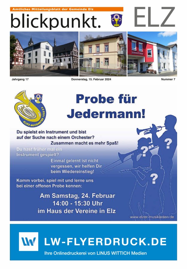 Blickpunkt Elz Titelblatt 07/2024