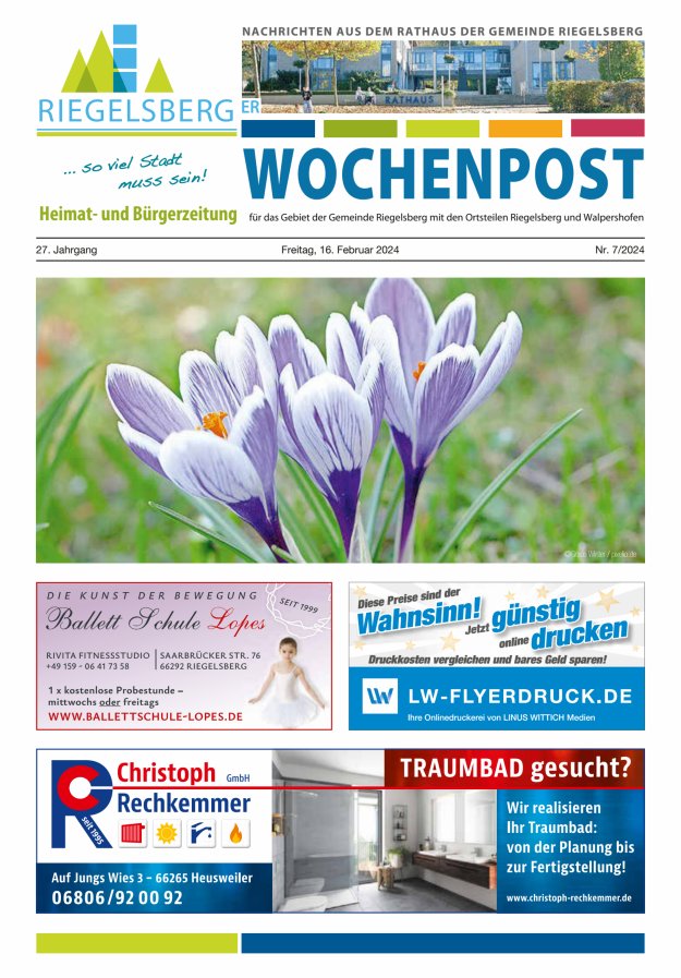 Riegelsberger Wochenpost Titelblatt 07/2024