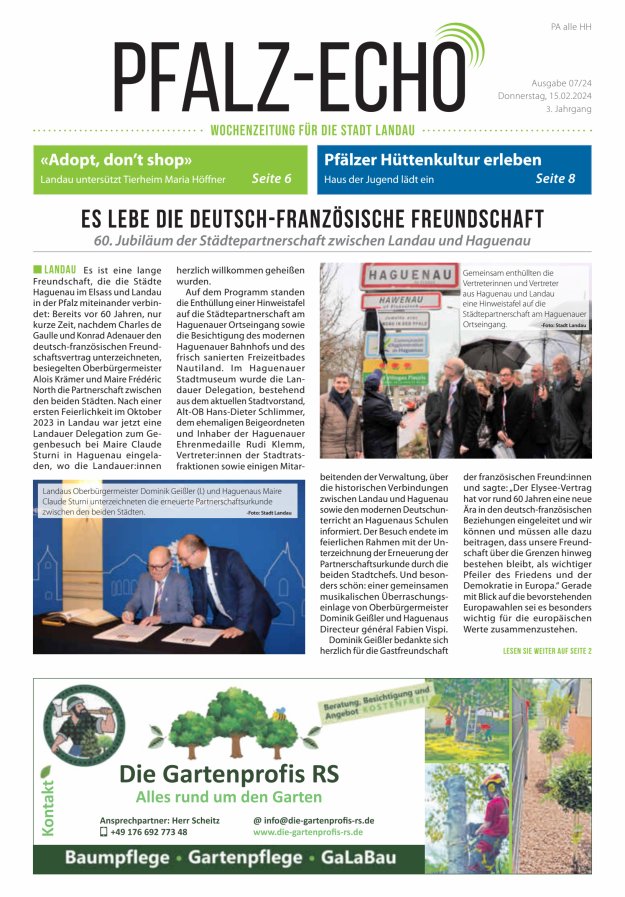 Pfalz-Echo Titelblatt 07/2024