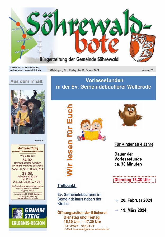 Söhrewaldbote Titelblatt 07/2024