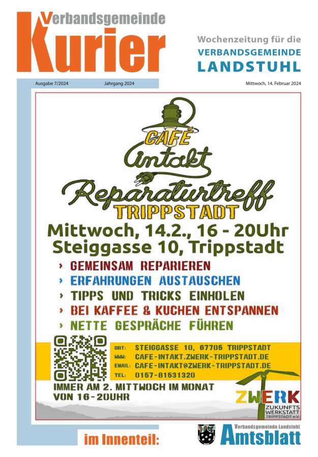 Verbandsgemeinde Kurier Landstuhl Titelblatt 07/2024