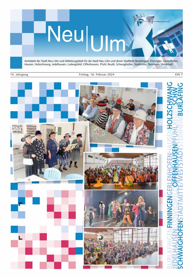 Amtsblatt der Stadt Neu-Ulm und Mitteilungsblatt für die Stadt Neu-Ulm Titelblatt 07/2024