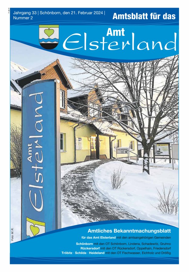 Amtsblatt für das Amt Elsterland Titelblatt 02/2024
