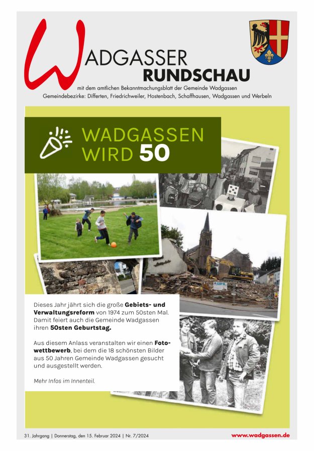 Wadgasser Rundschau Titelblatt 07/2024