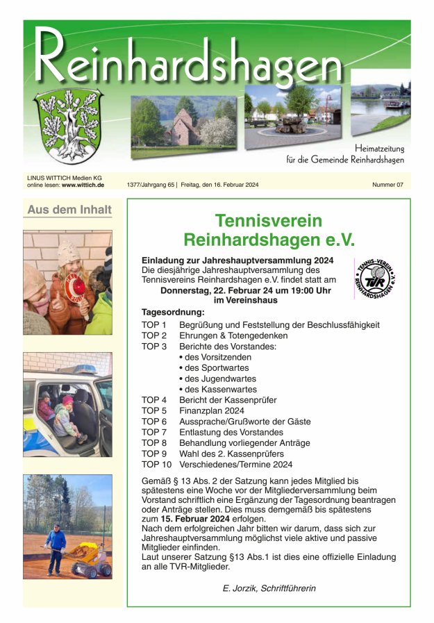 Unser Blättchen Titelblatt 07/2024