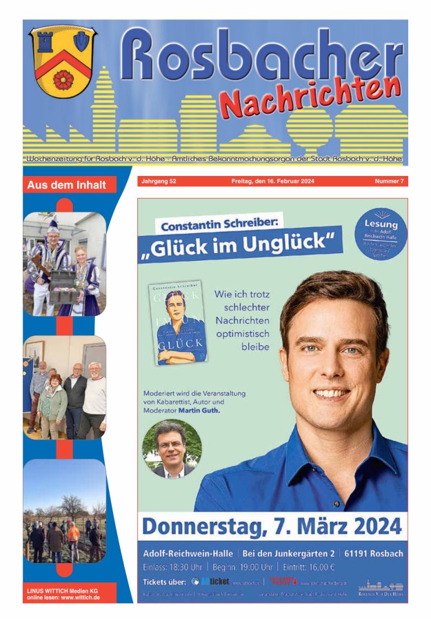 Rosbacher Nachrichten Titelblatt 07/2024
