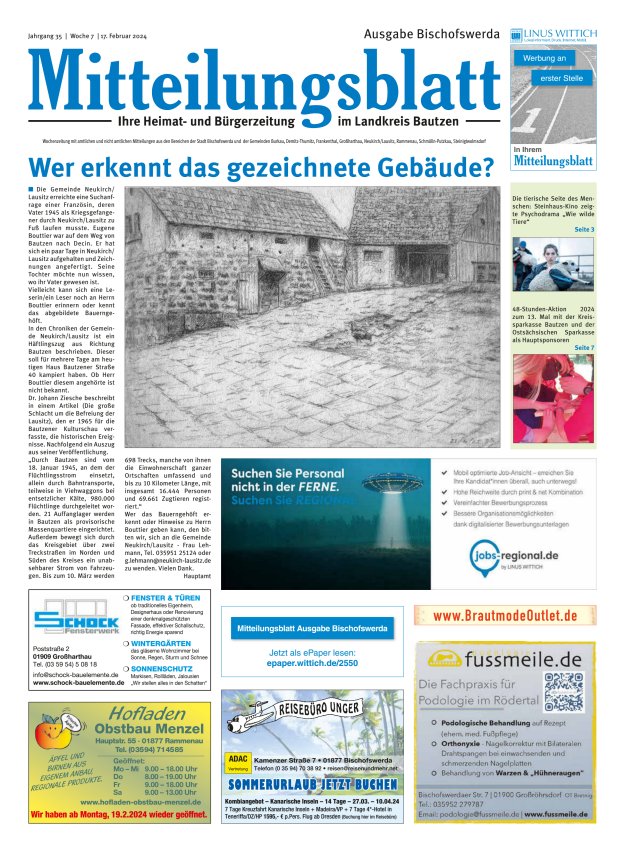 Mitteilungsblatt LK Bautzen Ausgabe Bischofswerda Titelblatt 06/2024