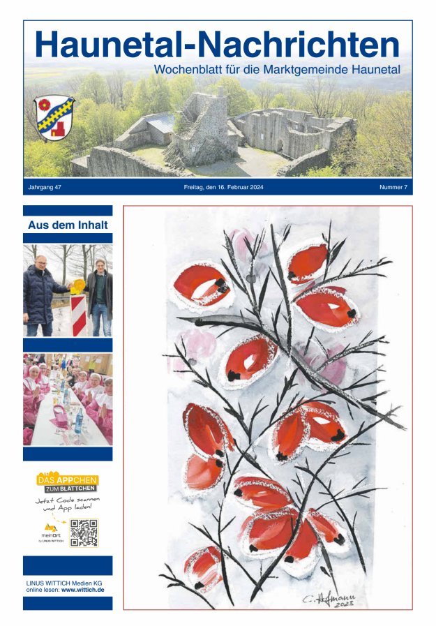 Haunetal-Nachrichten Titelblatt 07/2024