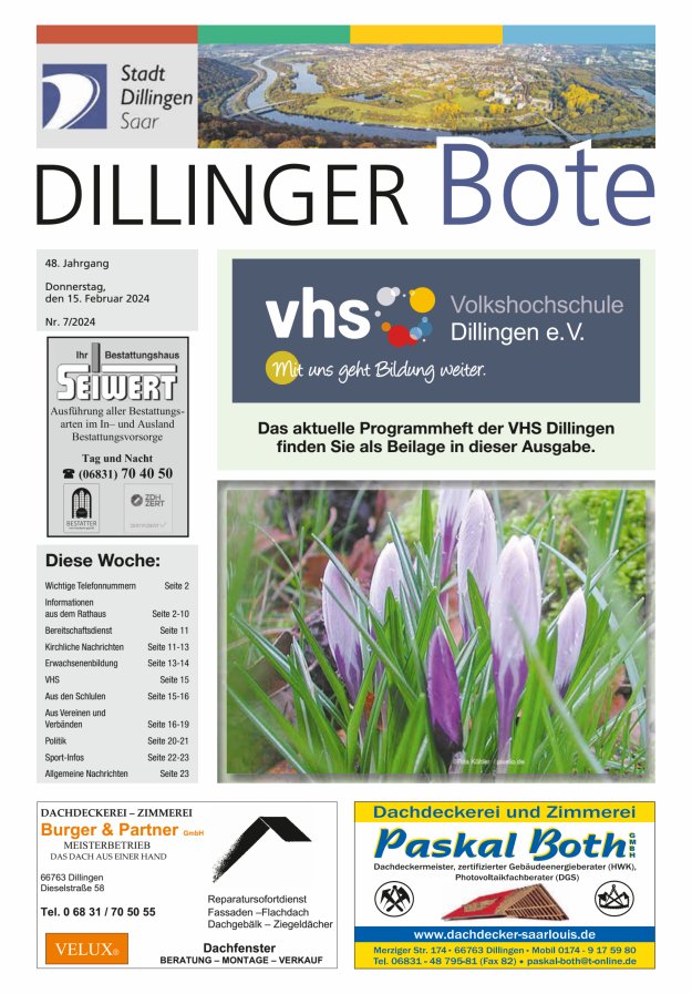 Dillinger Bote Titelblatt 07/2024