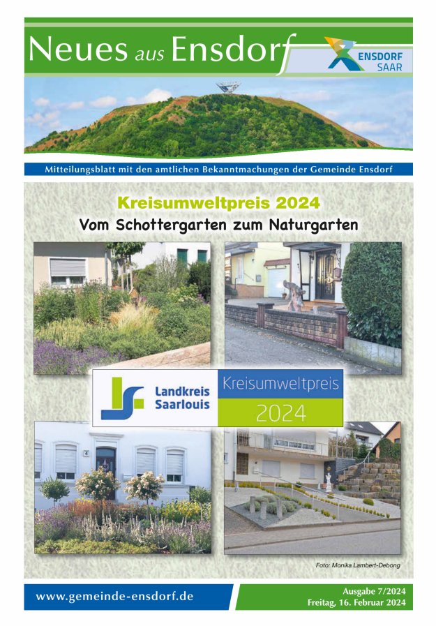 Neues aus Ensdorf Titelblatt 07/2024