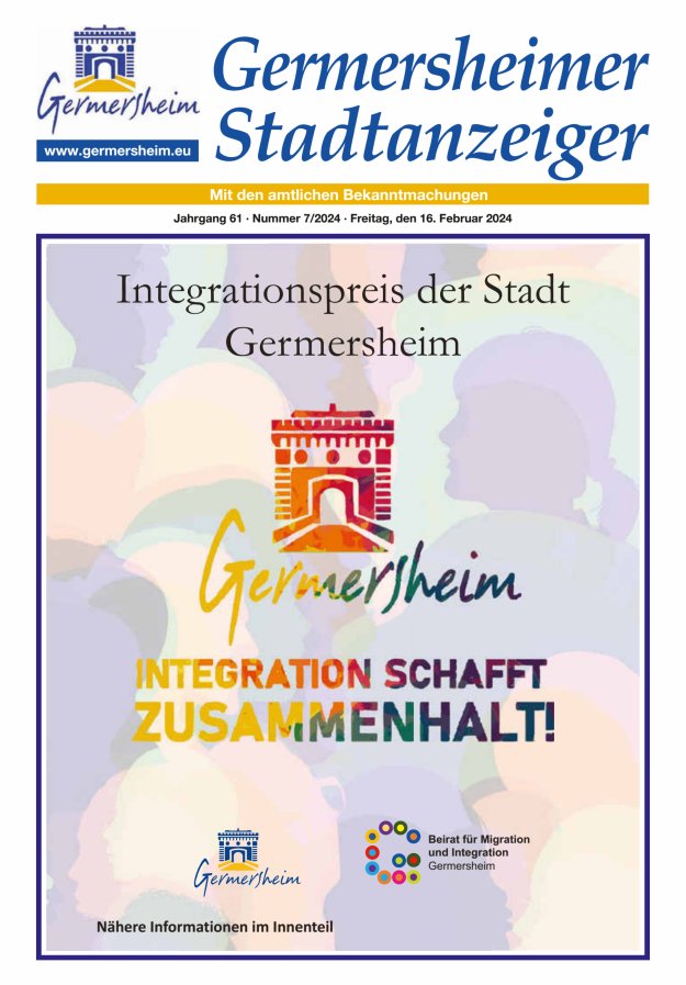 Germersheimer Stadtanzeiger Titelblatt 07/2024