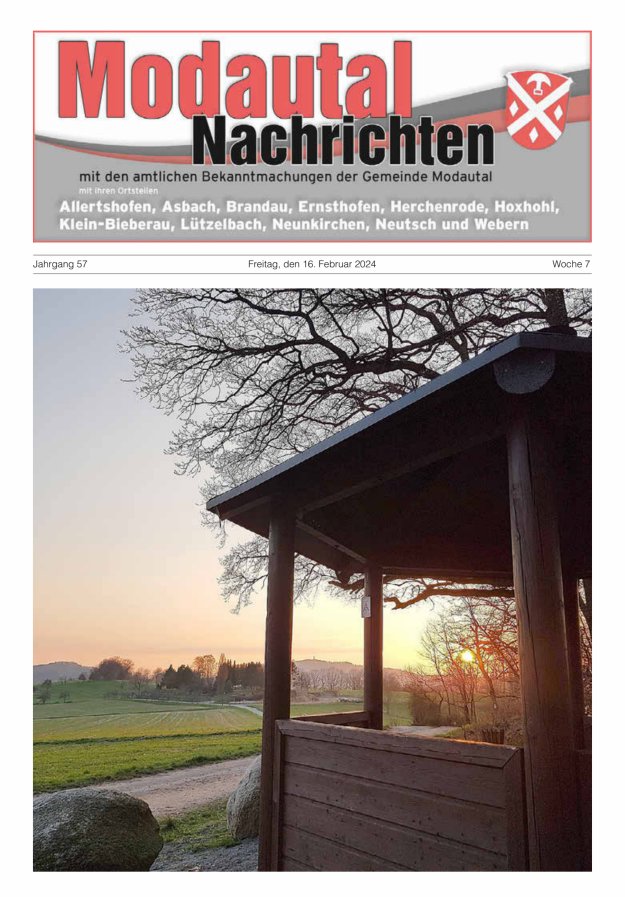 Modautal-Nachrichten Titelblatt 07/2024