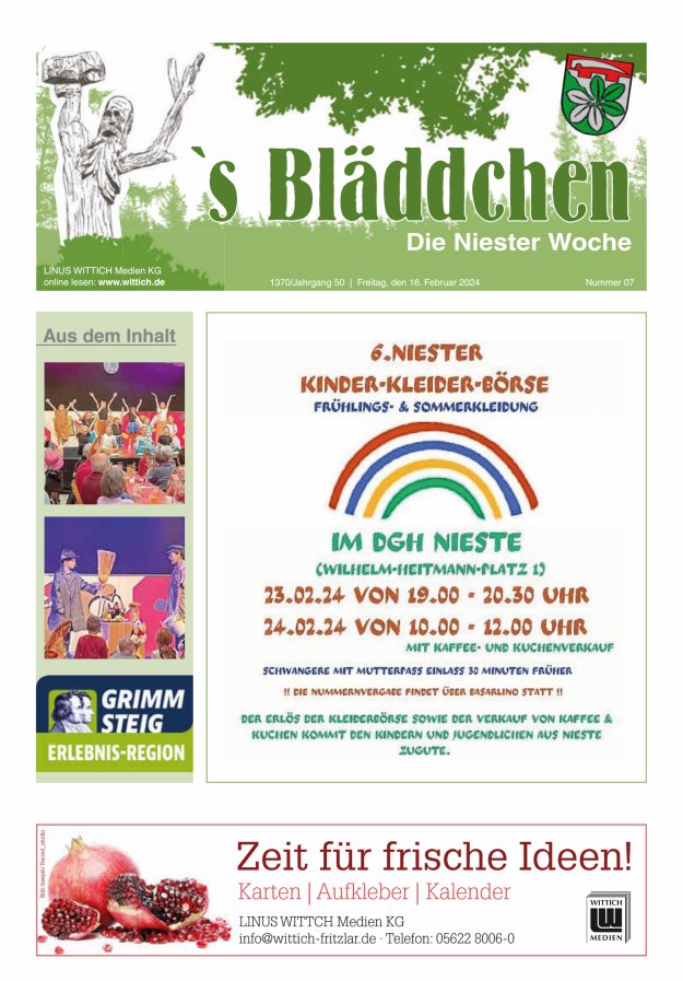 Niester Woche Titelblatt 07/2024