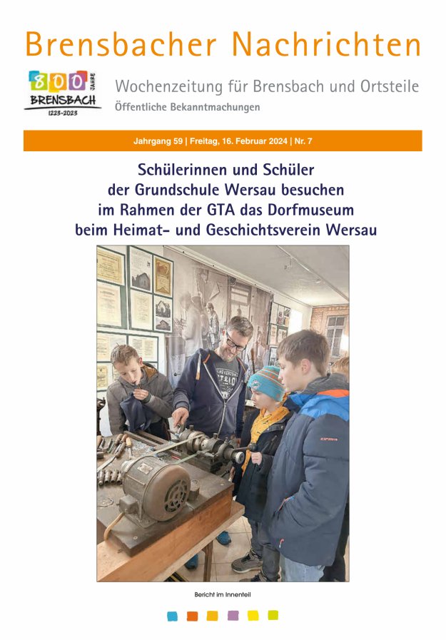 Brensbacher Nachrichten Titelblatt 07/2024
