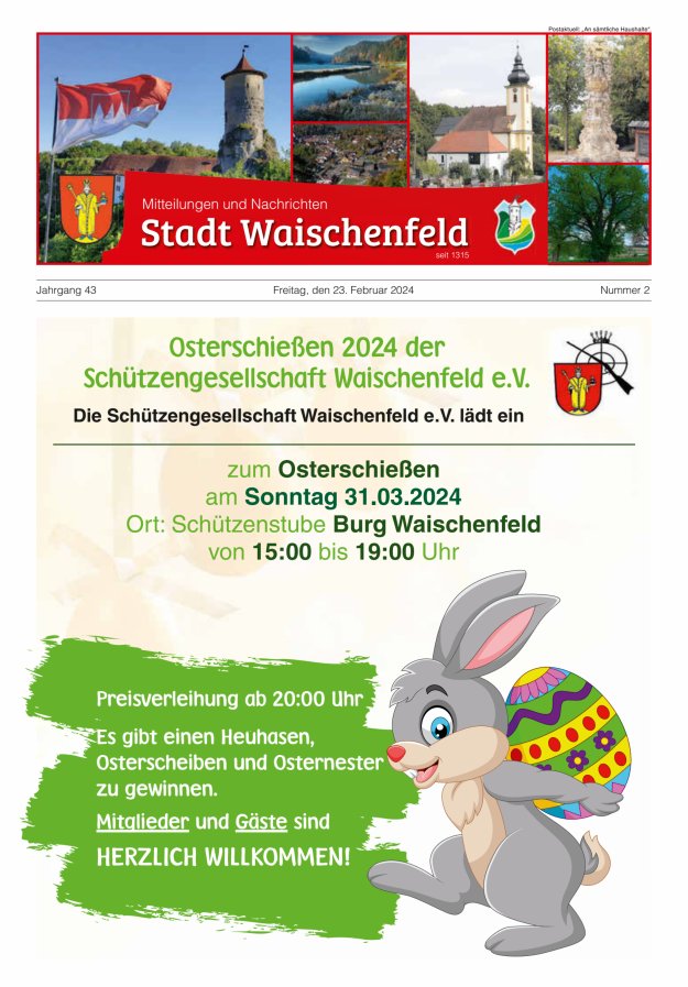 Stadt Waischenfeld - Mitteilungen und andere Nachrichten Titelblatt 02/2024