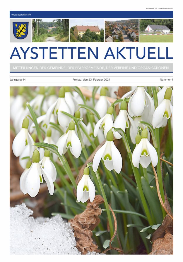 Aystetten Aktuell Wir über uns Titelblatt 04/2024