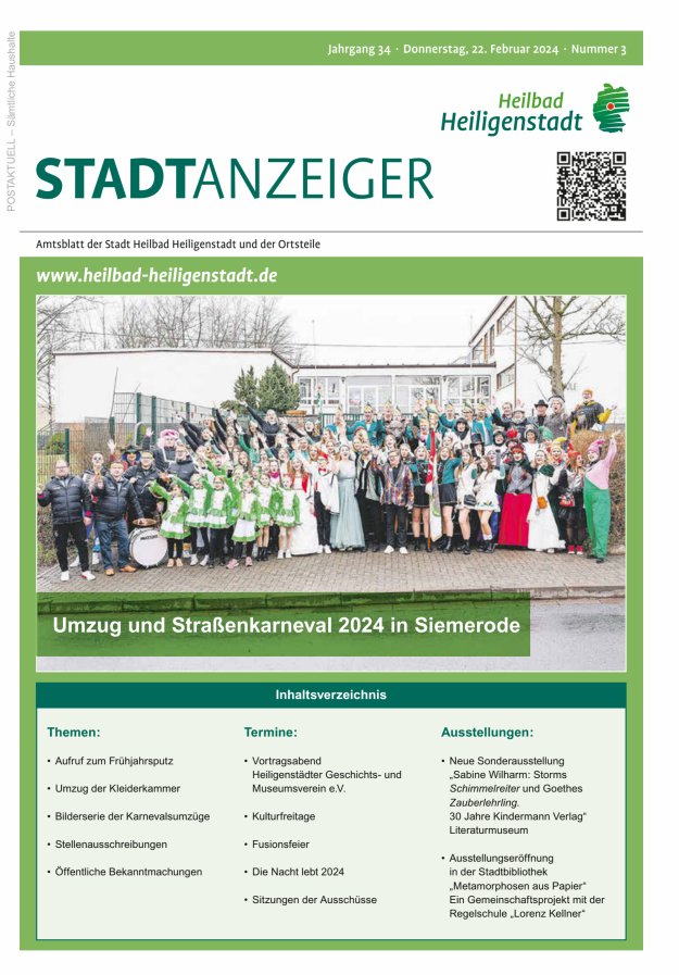 Heiligenstadt Anzeiger Titelblatt 03/2024