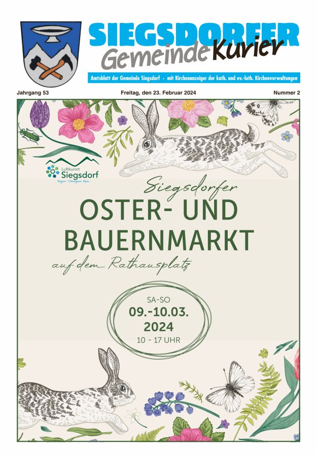 Siegsdorfer Gemeindekurier Titelblatt 02/2024