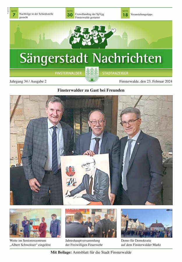 Sängerstadt Nachrichten  Titelblatt 02/2024