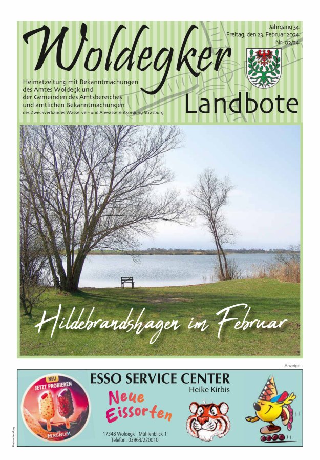 Woldegker Landbote Titelblatt 02/2024