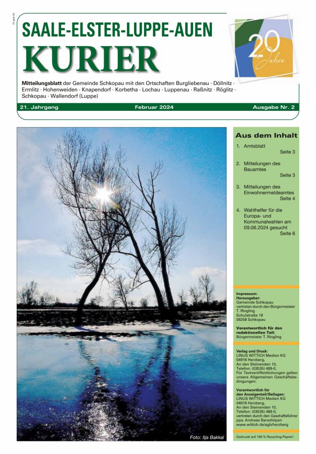 Saale-Elster-Luppe-Auen-Kurier Titelblatt 02/2024