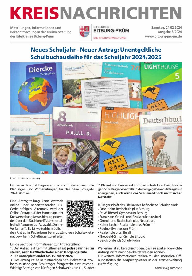 Kreis Bitburg-Prüm Titelblatt 08/2024