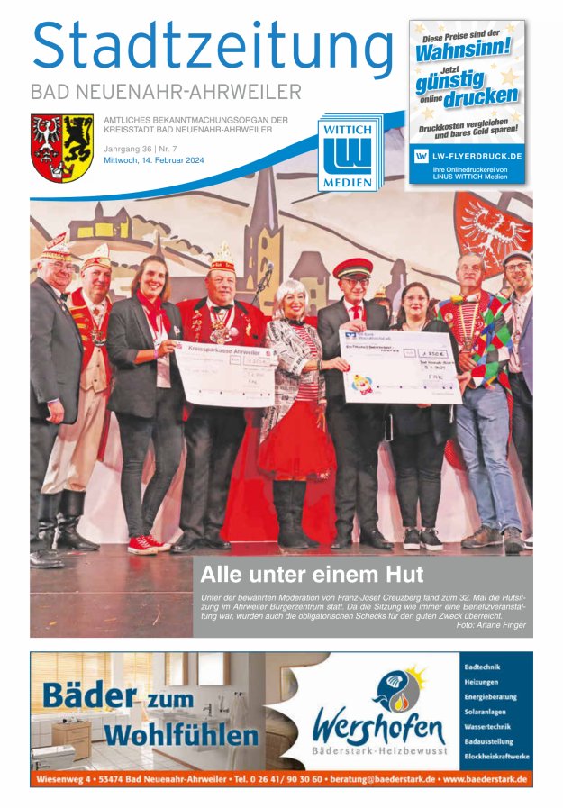 Stadtzeitung Bad Neuenahr-Ahrweiler Titelblatt 07/2024