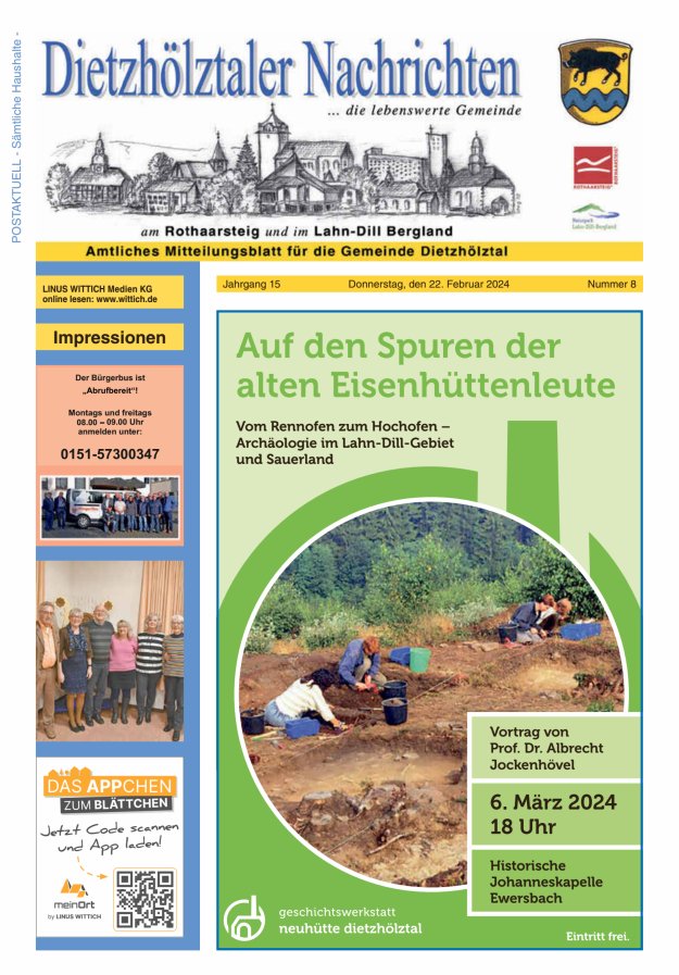 Dietzhölztaler Nachrichten Titelblatt 08/2024