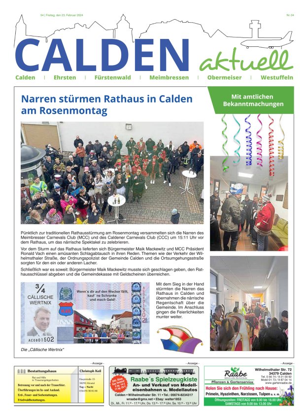Calden aktuell Titelblatt 04/2024