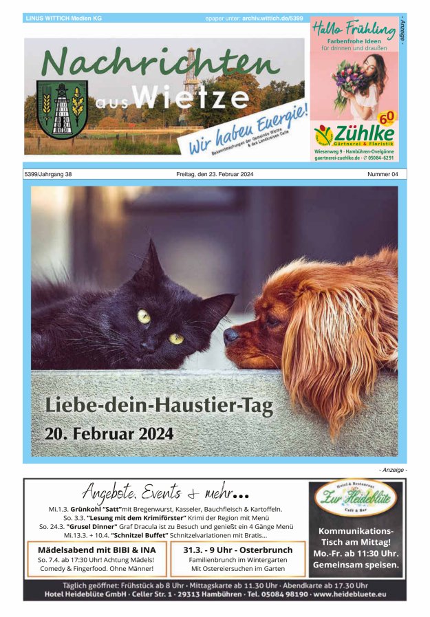 Nachrichten aus Wietze Titelblatt 04/2024