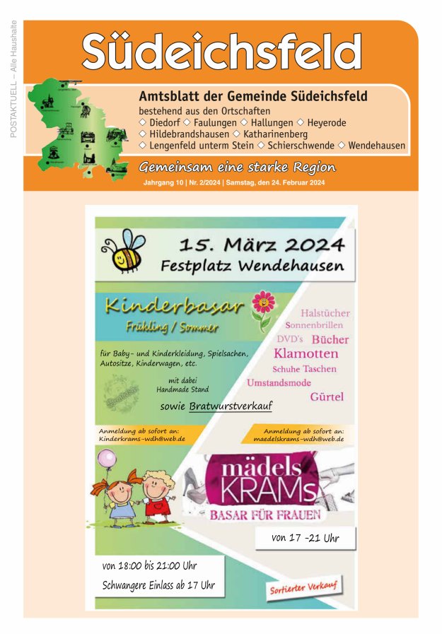 Amtsblatt der Gemeinde Südeichsfeld Titelblatt 02/2024