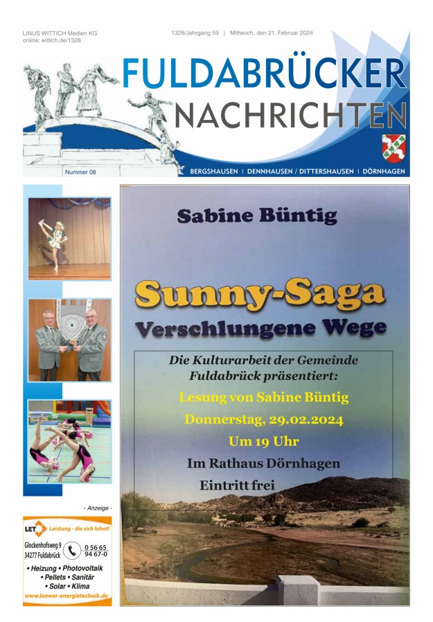 Fuldabrücker Nachrichten Titelblatt 08/2024