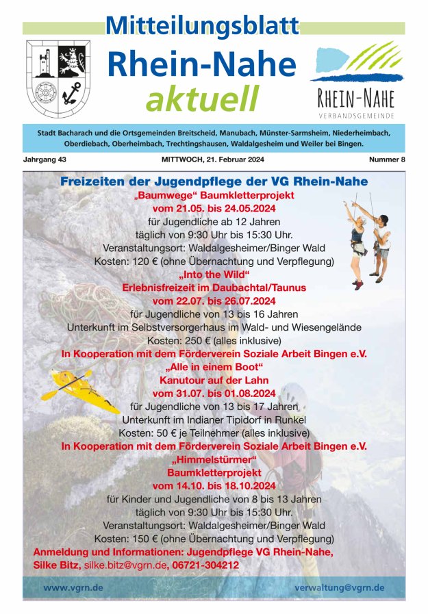 Rhein-Nahe aktuell Titelblatt 08/2024
