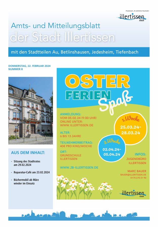 Amts- und Mitteilungsblatt Stadt Illertissen Titelblatt 08/2024