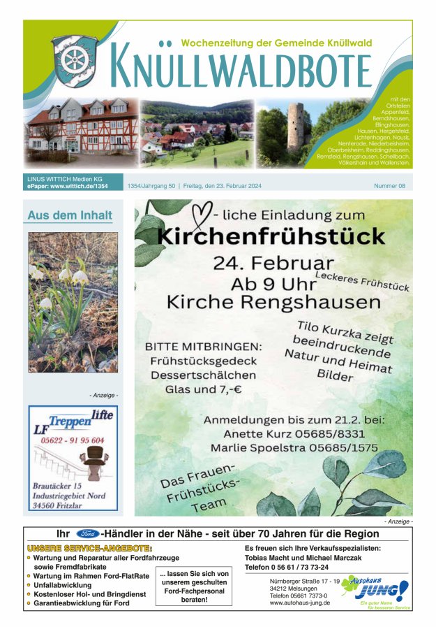 Knüllwaldbote Titelblatt 08/2024