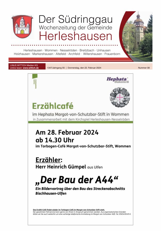 Der Südringgau Titelblatt 08/2024