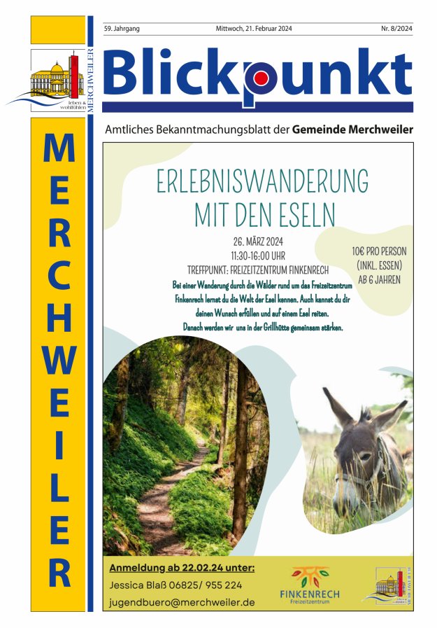 Blickpunkt Merchweiler Titelblatt 08/2024