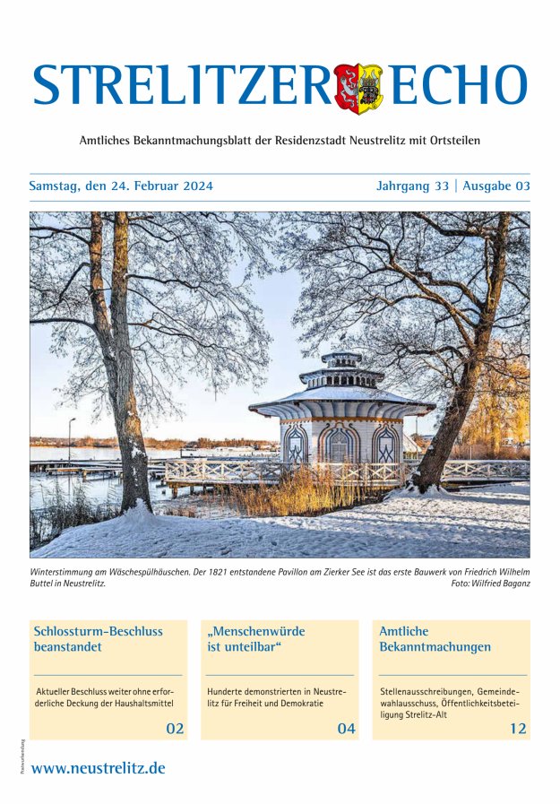 Strelitzer Echo Titelblatt 03/2024