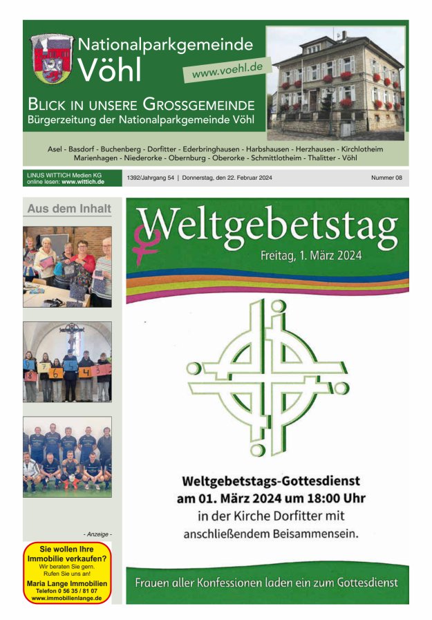 Blick in unsere Grossgemeinde Titelblatt 08/2024