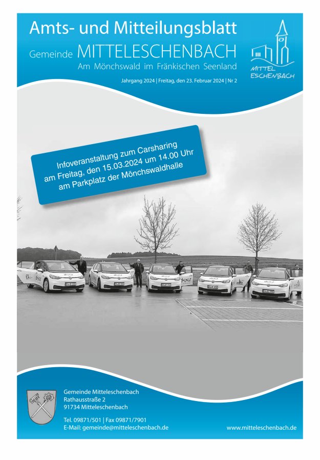 Amts- und Mitteilungsblatt Gemeinde Mitteleschenbach Titelblatt 02/2024