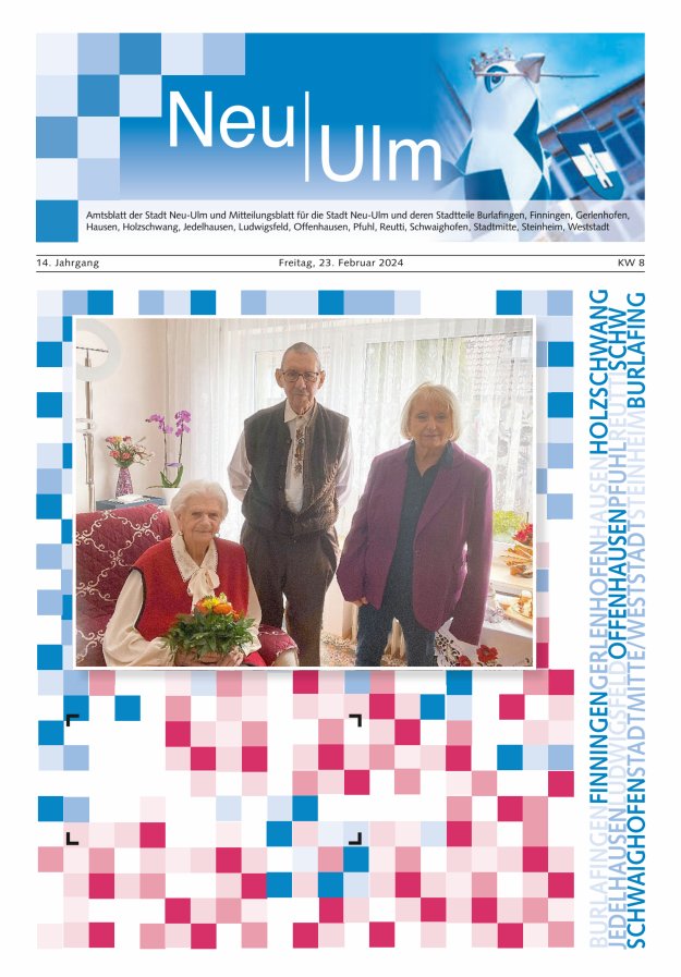 Amtsblatt der Stadt Neu-Ulm und Mitteilungsblatt für die Stadt Neu-Ulm Titelblatt 08/2024